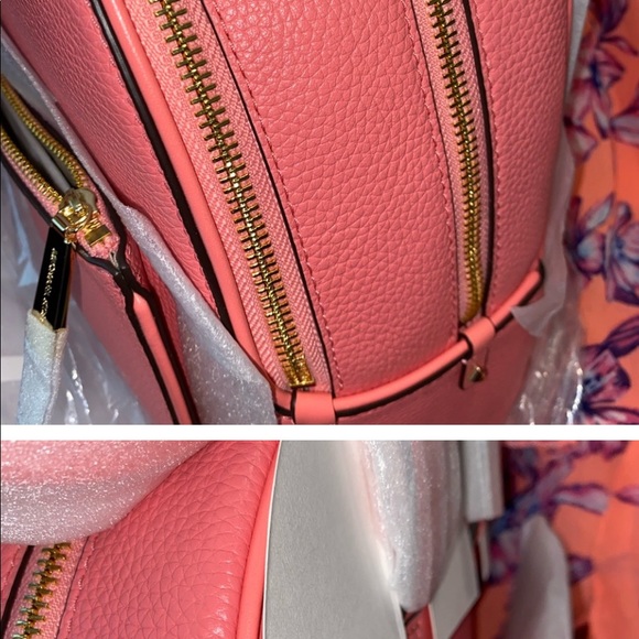 NWT MKLeather Peach Backpack - Picture 7 of 16